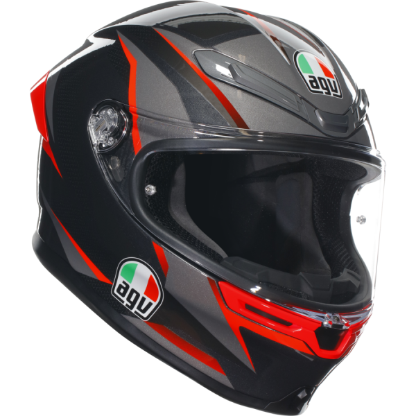 AGV K6-S Slashcut - Red Grey